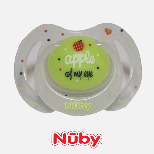 Nuby-speentje-groen transparant -Apple-of-my-eye